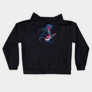 Rock star skeleton Kids Hoodie